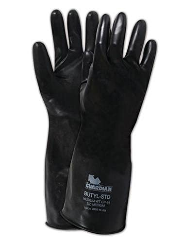 Guardian Equipment CP-14 LG CP14 Smooth Finish Butyl Gloves, Large