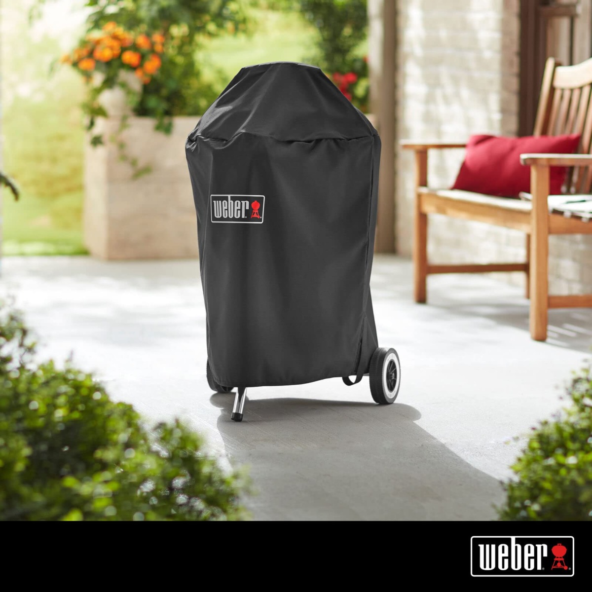 Weber Grill Cover With Storage Bag For Weber 18-Inch Charcoal Grills, 18-Inch, Black | The Storepaperoomates Retail Market - Fast Affordable Shopping