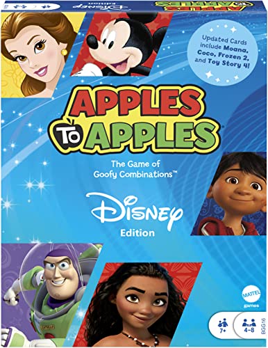 ​Apples to Apples Disney Card Game, Family Game for Kids & Adults with Special Poison Apple Card for 4-8 Players