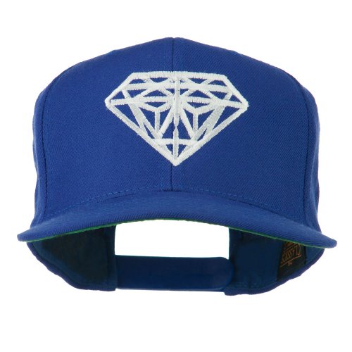 Big Diamond Embroidered Flat Bill Cap – Royal OSFM