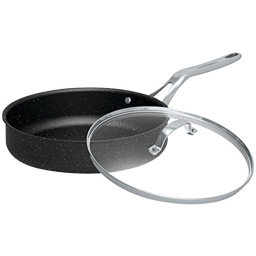 Starfrit The Rock 11 Inch Deep Fry Pan with Glass Lid