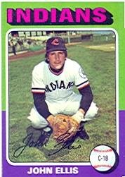 1975 Topps Baseball Card #605 John Ellis Excellent