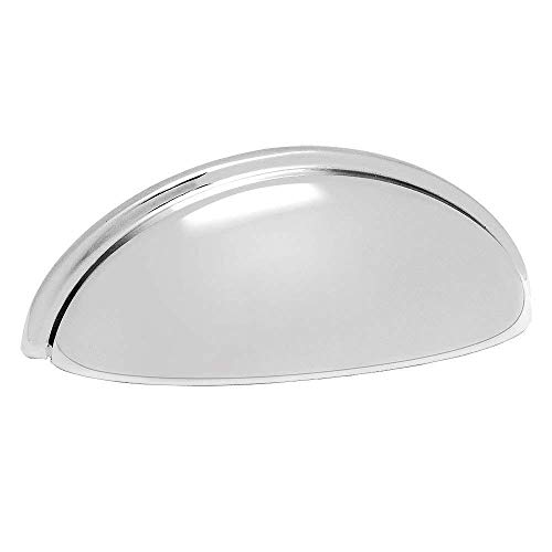 Cosmas 783CH Polished Chrome Cabinet Hardware Bin Cup Drawer Handle Pull – 3″ Hole Centers – 10 Pack