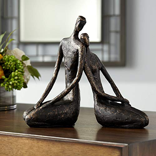 Dahlia Studios Loving Couple 11 1/2″ Wide Bronze Sculpture