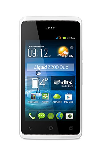 ACER Liquid Z200 4GB White Factory Unlocked Dual SIM 3G Cell Phone