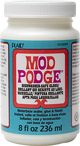Mod Podge Dishwasher Safe Waterbased Sealer, Glue and Finish (8-Ounce), CS15059 Gloss, 8 Ounce