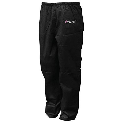 FROGG TOGGS Woman’s Standard Pro Action Waterproof Pant, Black, X-Large