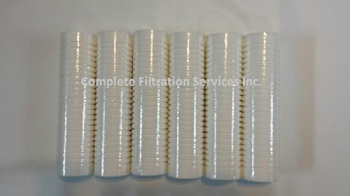 Complete Filtration Services 2.5 inch X 9.75 inch 5 Micron Grooved Dirt/Sediment Water Filter Cartridges Compatible with WHKF-GD05 & AP110 Quantity of 6