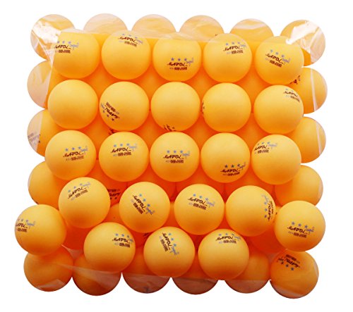 MAPOL 50- Pack Orange 3-Star Premium Ping Pong Balls Advanced Training Table Tennis Ball