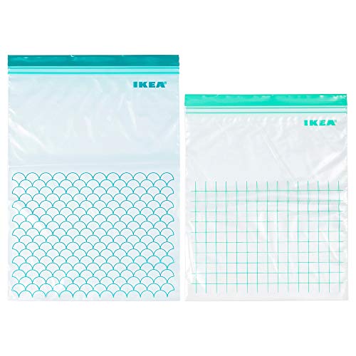 ISTAD Plastic Bag, Assorted Colours, Pack of 30, Comprises: 15 bags 6 l (28.5×41 cm) and 15 bags 4.5 l (27×34 cm). Can be used over and over again since it can be re-sealed.