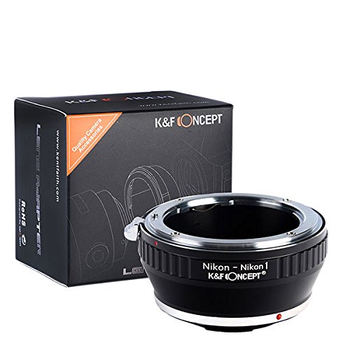 K&F Concept Lens Mount Adapter,Nikon F Mount Lens to Nikon 1-Series Camera, for Nikon V1, V2, J1, J2 Mirrorless Cameras