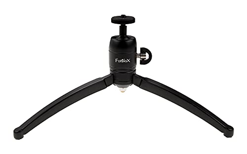 Fotodiox Pro Heavy Duty Tabletop Arched-Leg Tripod – All Metal, Foldable with Pan/Swivel Ballhead for Cameras, Monitors, LED Lights, Flashes, Mic and More