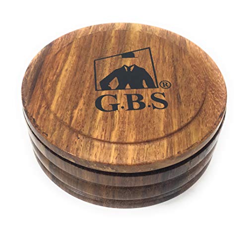 G.B.S – Wood Shaving Mug/Bowl With Lid 3.5″ Diameter – Shave Soap Clean With Cover. Enhance Your Wet Shave | A Hundred Percent Satisfaction Money Back Guarantee.