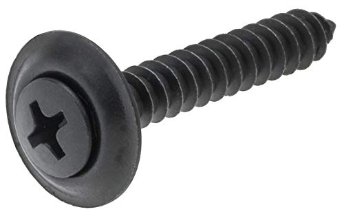 The Hillman Group 3142 10 x 3/4-Inch Oval Phillips Trim Screw with Washer, 20-Pack,Black Phosphate