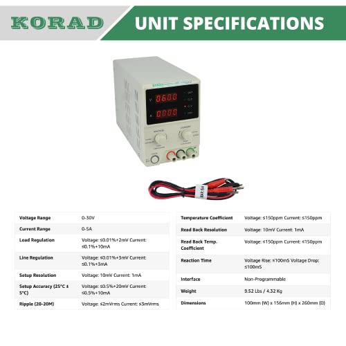 KORAD KD3005D – Precision Variable Adjustable 30V, 5A DC Linear Power Supply Digital Regulated Lab Grade… | The Storepaperoomates Retail Market - Fast Affordable Shopping