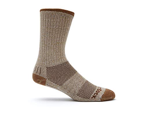 Wrightsock Unisex Blister Free Socks ADVENTURE CREW – KHAKI MARL, Medium