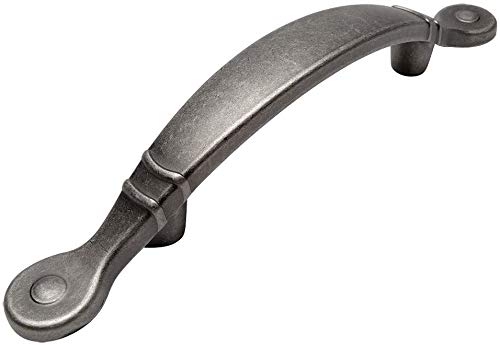 25 Pack – Cosmas 9980WN Weathered Nickel Cabinet Hardware Arched Handle Pull – 3″ Inch (76mm) Hole Centers, 5-1/2″ Overall Length