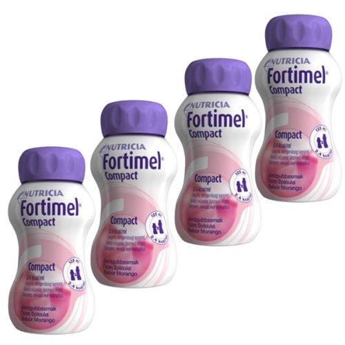 Fortimel Compact Hypercaloric Supplement Strawberry Pack 4 X 125ml