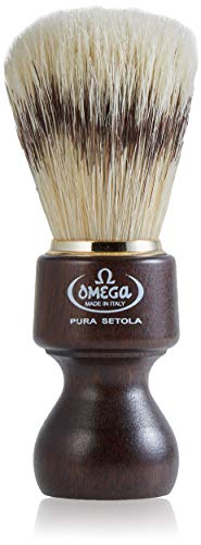 Omega 26 – Shaving Brush in Pure Bristle, Dark Brown
