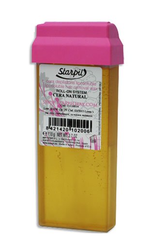 Starpil Wax – Natural Honey Flavor – Low Temperature Roll On Wax – 110g/3.8oz Cartridge, 1 Roll Pack