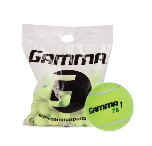 GAMMA Sports Kids Training (Transition) Balls, Yellow/Green Dot, 78 Green Dot, 12-Pack