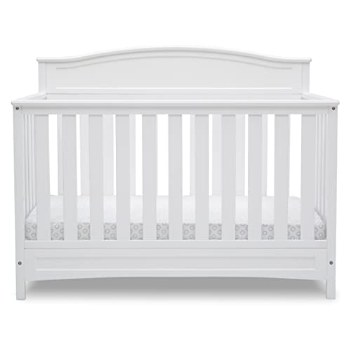 Delta Children Emery 4-in-1 Convertible Baby Crib – Greenguard Gold Certified, White