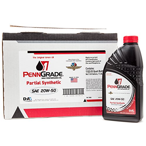 Brad Penn (009-7157-12PK Penn Grade 1 V2 4-Stroke SAE 20W-50 Motorcycle Oil – 1 Quart, (Pack of 12)