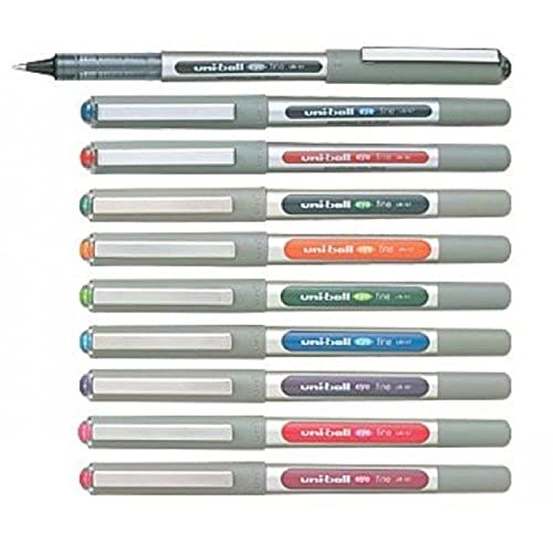 Uni-Ball EYE UB-157 Rollerball Pen 0.7mm Ball [Pack of 10] One of each colour