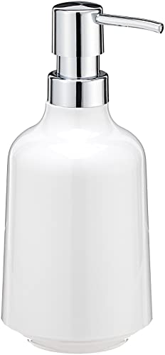Umbra Step Liquid Soap Pump Dispenser, Also Works With Hand Sanitizer, Easy to Refill, 3-1/2″ diam. x 7″ h, White
