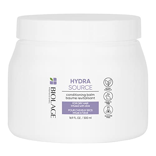 Biolage Hydra Source Conditioning Balm | Hydrates, Nourishes & Restores Shine | For Dry Hair | Sulfate, Paraben & Silicone-Free | Veganâ€‹ | 16.9 Fl. Oz
