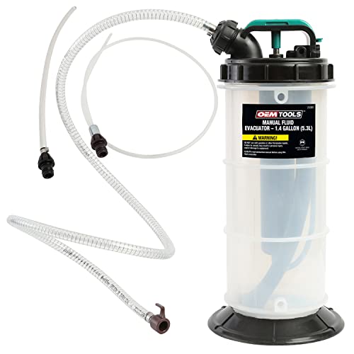 OEMTOOLS 24389 5.6 Quarts (1.4 Gallons) Manual Fluid Extractor, Fluid Extractor Pump, Oil Extractor Vacuum, Auto Oil Extractor