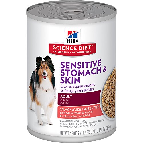 Hill’S Science Diet Adult Sensitive Stomach & Skin Canned Dog Food – Salmon & Veg – 12.8 Oz – 12 Pk