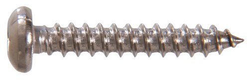 The Hillman Group 70907 8 X 1-Inch Stainless Steel Pan Head Square Drive Sheet Metal Screw, 100-Pack