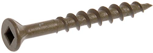 Hillman 48273 Brown Painted Head Square Drive Deck Screw #8 x 2″, Silver
