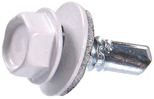 The Hillman Group 48049 14 X 7/8-Inch White Painted Head Lap Stitch Screw, 1-Pound