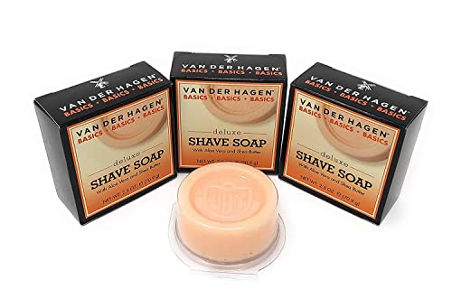 Van der Hagen Deluxe Shave Soap – 2.5 oz – 3 pk