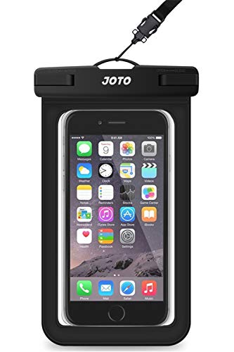 JOTO Universal Waterproof Phone Pouch Cellphone Dry Bag Case for iPhone 14 13 12 11 Pro Max Mini Xs XR X 8 7 6S Plus SE, Galaxy S21 S20 S10 Plus Note 10+ 9, Pixel 4 XL up to 7″-Black