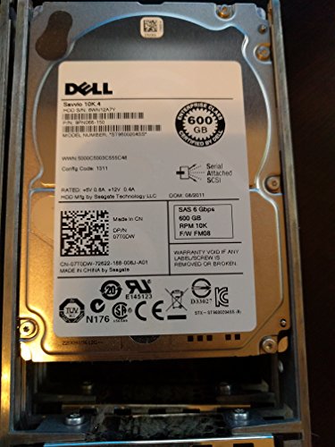 Dell 7T0DW 600GB 10K 2.5″ SAS Hard Drive in R Series Tray
