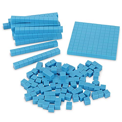 Learning Resources Base Ten Blocks Smart Pack – 121 Pieces, Ages 6+ | Grades 1+ Base Ten Blocks for Math, Math Learning Supplies, First Grade Learning Games, School Supplies