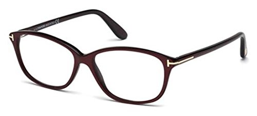 Tom Ford FT5316 Square Burgundy Optical 54 Clear Lens Eyeglasses TF5316 072 New