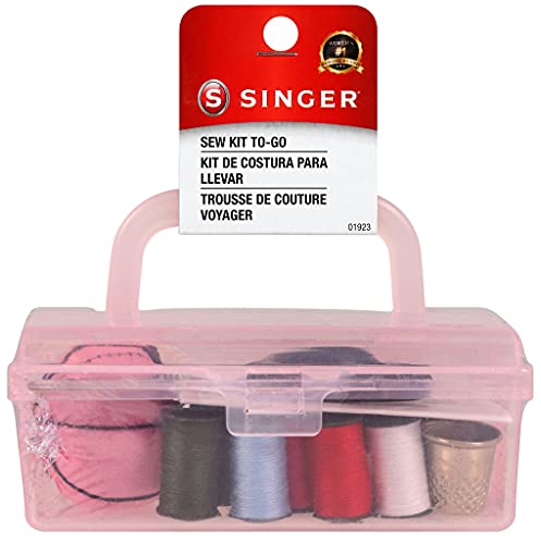 SINGER 01923 Toolbox Sewing Kit, 2.75-Inch ny 1.95-Inch ny 4.50-Inch , Pink