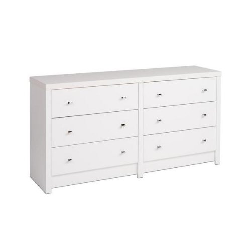Prepac Calla 6-Drawer Dresser, White