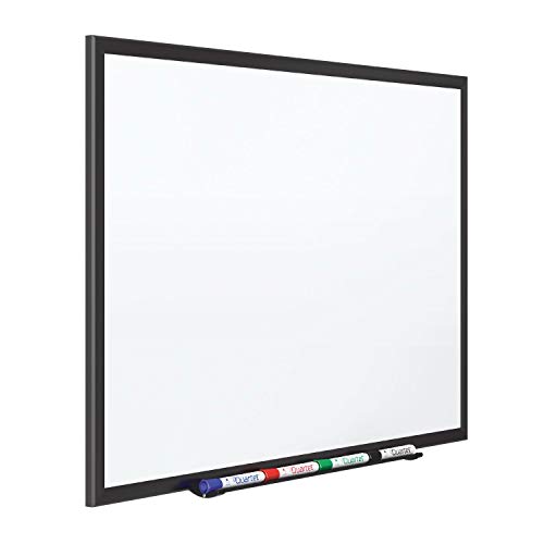 Quartet Magnetic Porcelain Whiteboard, 2′ x 3′ White Board, Premium, Duramax, Black Aluminum Frame (2543B)