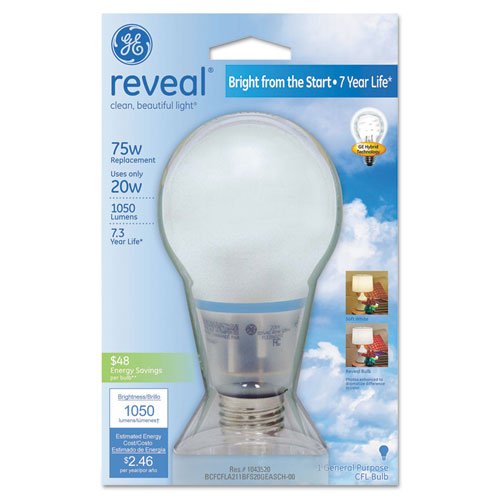 GE – Compact Fluorescent Bulb, A21, Reveal 63509 (DMi EA