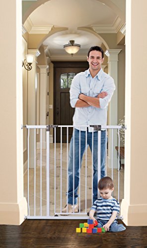 Dreambaby Liberty Extra Tall and Wide Auto Close Security Gate with Stay Open Feature, White