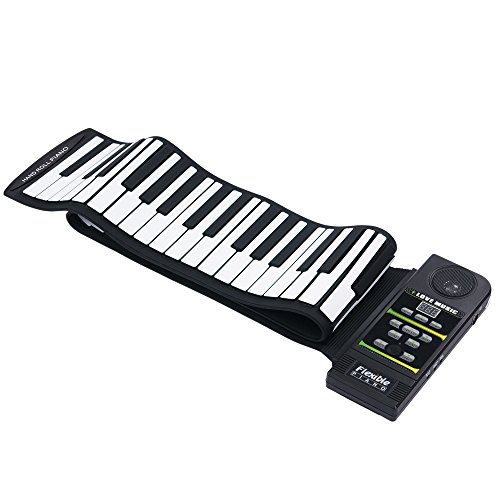 an-do-er 88 Key Electronic Piano Keyboard Silicon Flexible Piano with Loud Speaker and Foot Pedal