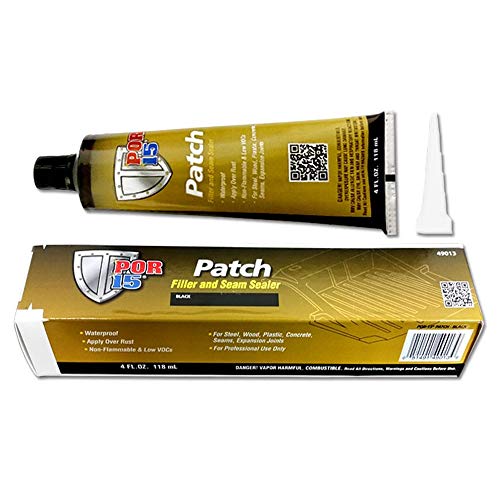 POR-15 Patch – Black 4 oz – Filler & Seam Sealer | Ultimate Filler Adhesive | Patches Holes, Cracks In Steel, Wood, and some Plastics | Strengthen Weakened Metal