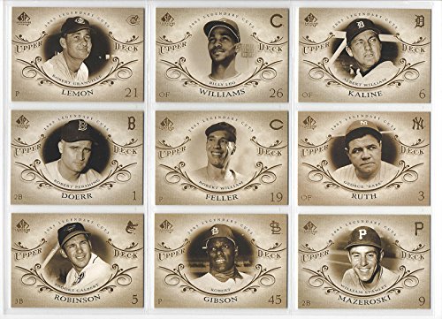 2005 Upper Deck Sp Legendary Cuts Complete 90 Card Set Includes Babe Ruth and Lou Gehrig