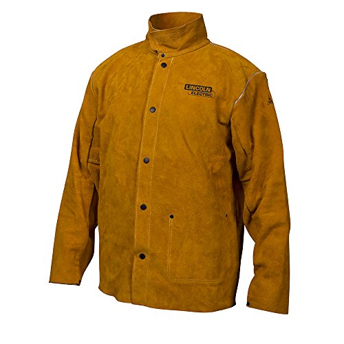 Lincoln Electric KH807XL Brown X-Large Flame-Resistant Heavy Duty Leather Welding Jacket