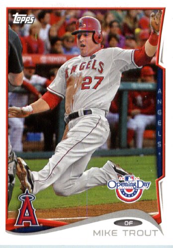 2014 Topps Opening Day Baseball Card #1 Mike Trout Angels